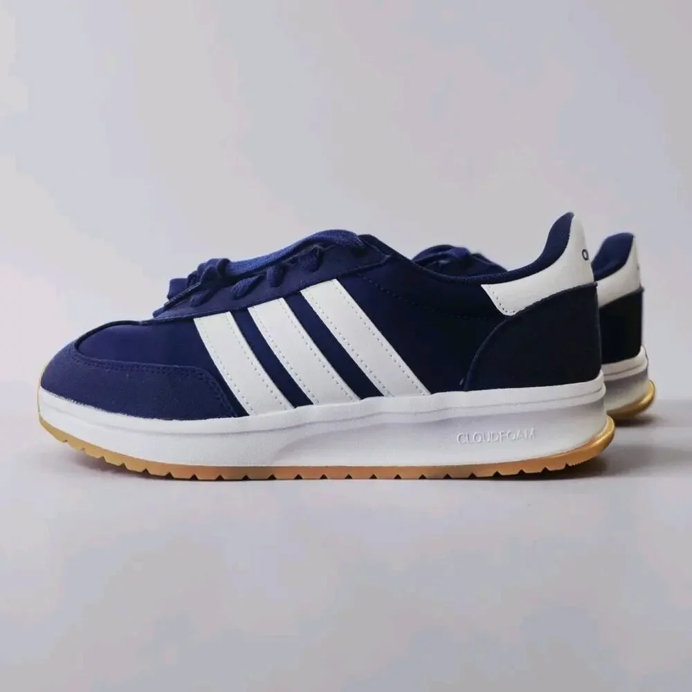 adidas Run 70s 2.0 J Blue White Classic Retro Sneakers Size 6.5Y Women 8 JI2267